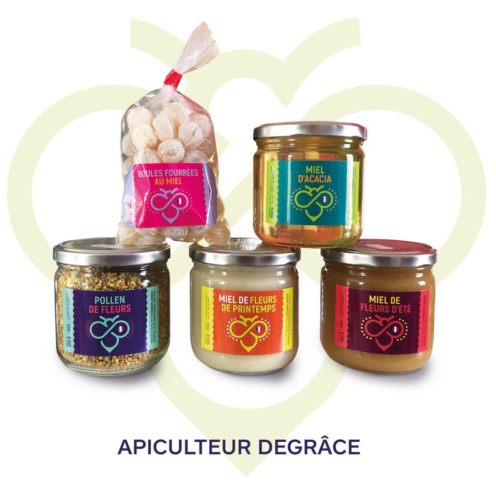 packaging étiquette adhésive