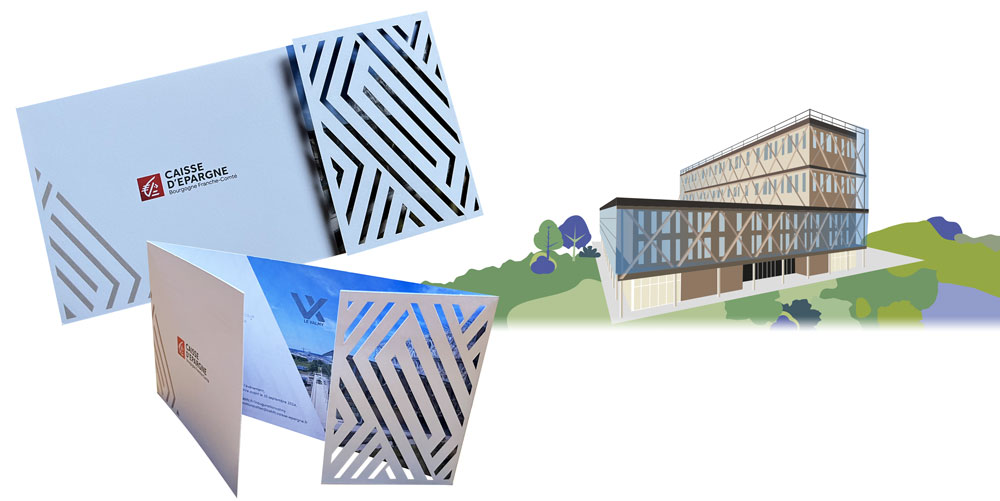 dépliant, découpe laser, illustration 